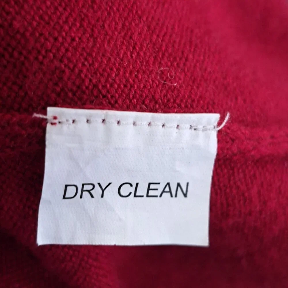 Real Clothes Saks 5th Avenue S Red Long Sleeve Keyhole Cashmere Silk Blend